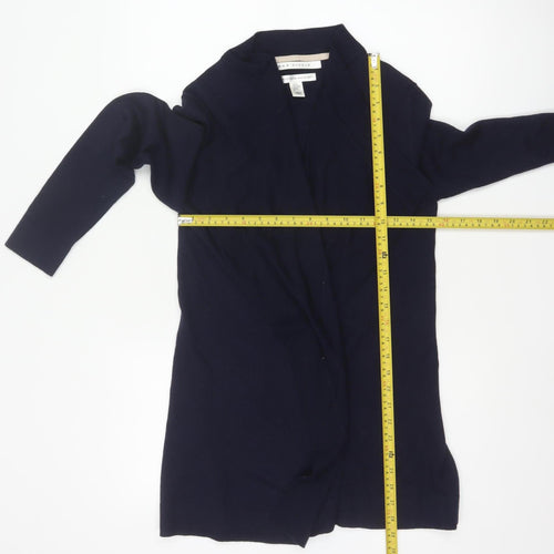 Max Studio Women’s Blue Merino Wool Open Cardigan Size M