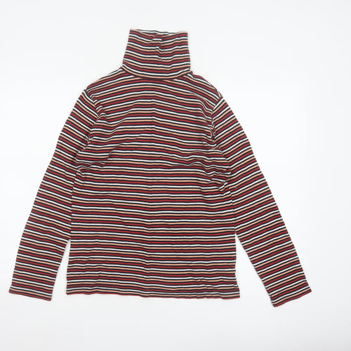 Lille Women Multicoloured UK 14 Striped Cotton Roll Neck Jersey Top