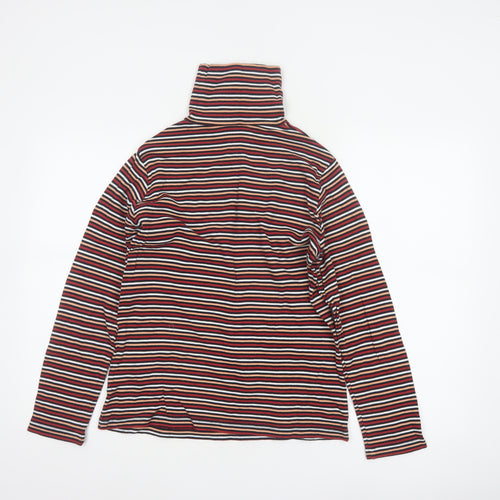 Lille Women Multicoloured UK 14 Striped Cotton Roll Neck Jersey Top
