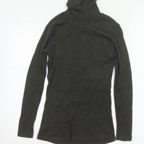 Foil Women Black S 100% Merino Wool Roll Neck Slim Jumper