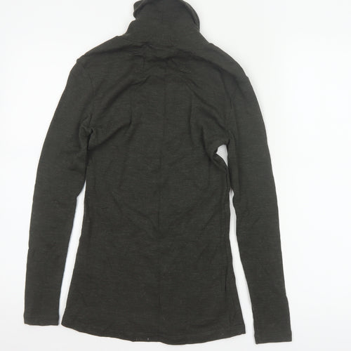 Foil Women Black S 100% Merino Wool Roll Neck Slim Jumper