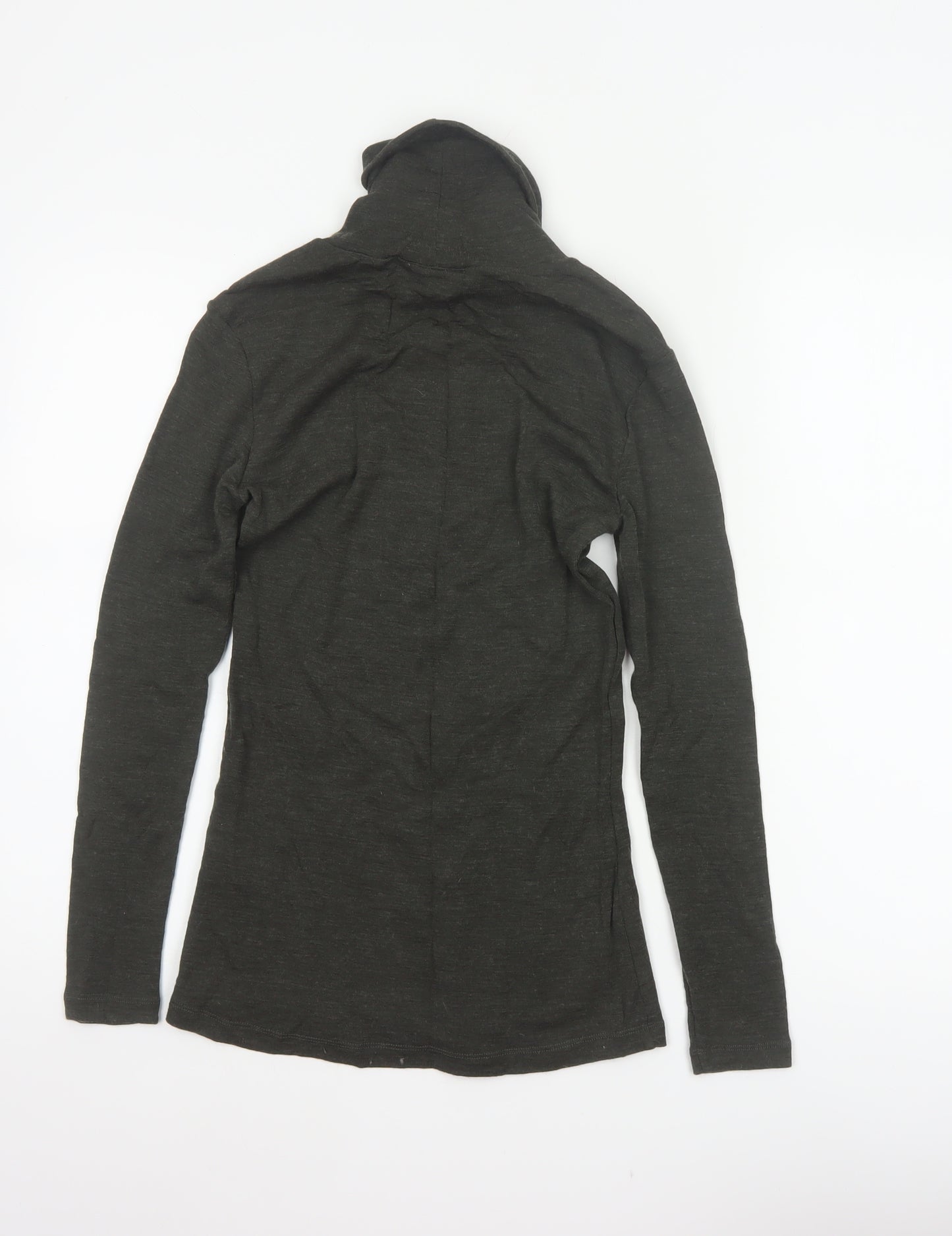 Foil Women Black S 100% Merino Wool Roll Neck Slim Jumper