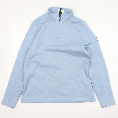 TOG24 Women Blue UK 14 Quarter Zip Fleece Sweatshirt Outdoor