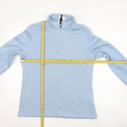 TOG24 Women Blue UK 14 Quarter Zip Fleece Sweatshirt Outdoor