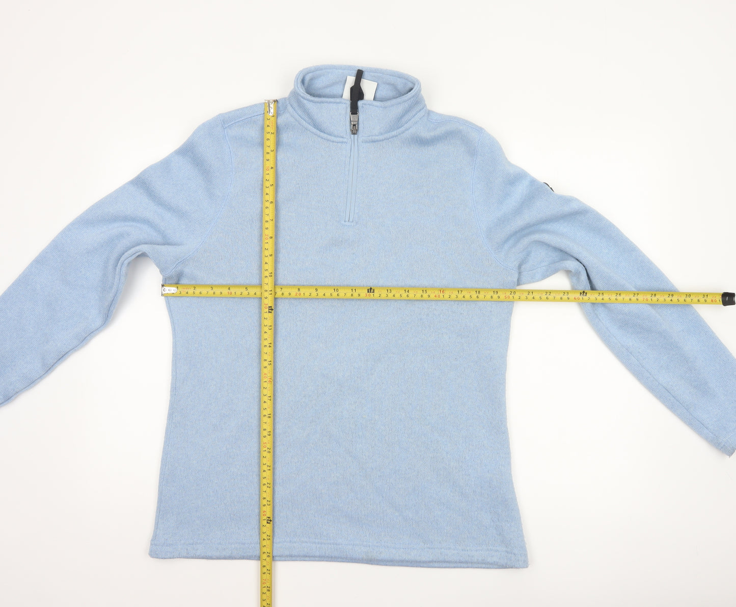 TOG24 Women Blue UK 14 Quarter Zip Fleece Sweatshirt Outdoor