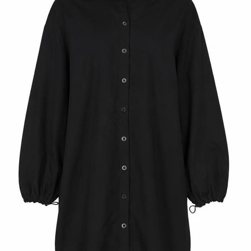 PrettyLittleThing Women Black UK 8 Shirt Dress Balloon Sleeve Belted