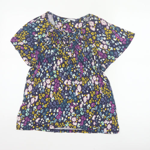 Next Women Multicoloured Floral Viscose Kimono Sleeve Blouse UK 10