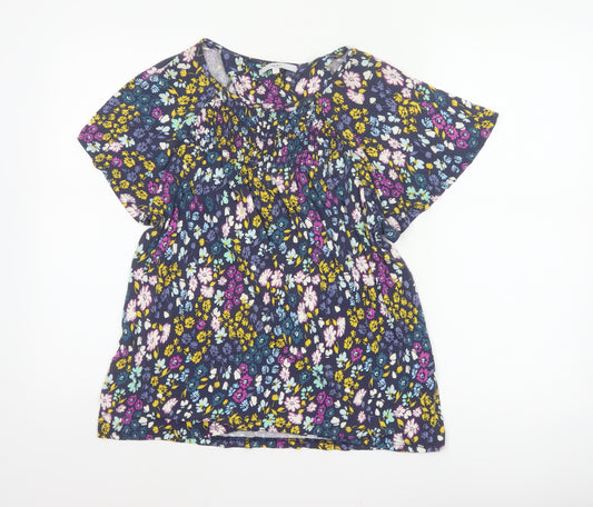 Next Women Multicoloured Floral Viscose Kimono Sleeve Blouse UK 10