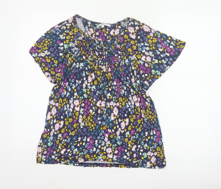 Next Women Multicoloured Floral Viscose Kimono Sleeve Blouse UK 10