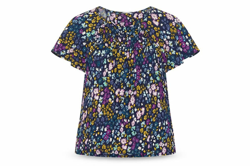 Next Women Multicoloured Floral Viscose Kimono Sleeve Blouse UK 10