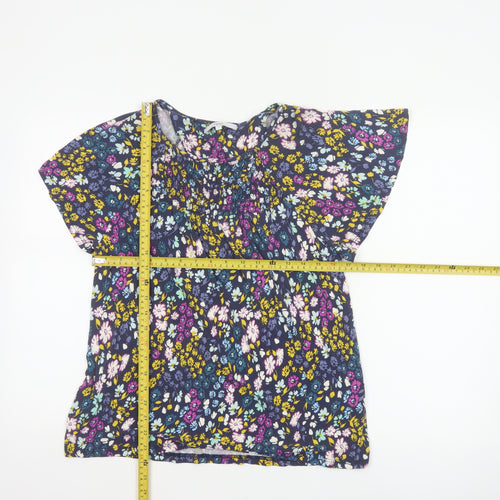 Next Women Multicoloured Floral Viscose Kimono Sleeve Blouse UK 10