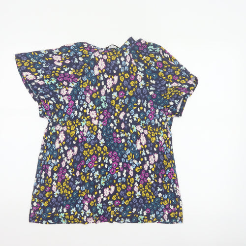 Next Women Multicoloured Floral Viscose Kimono Sleeve Blouse UK 10