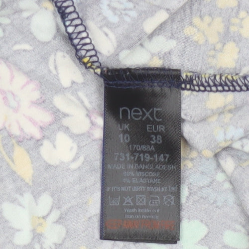 Next Women Multicoloured Floral Viscose Kimono Sleeve Blouse UK 10