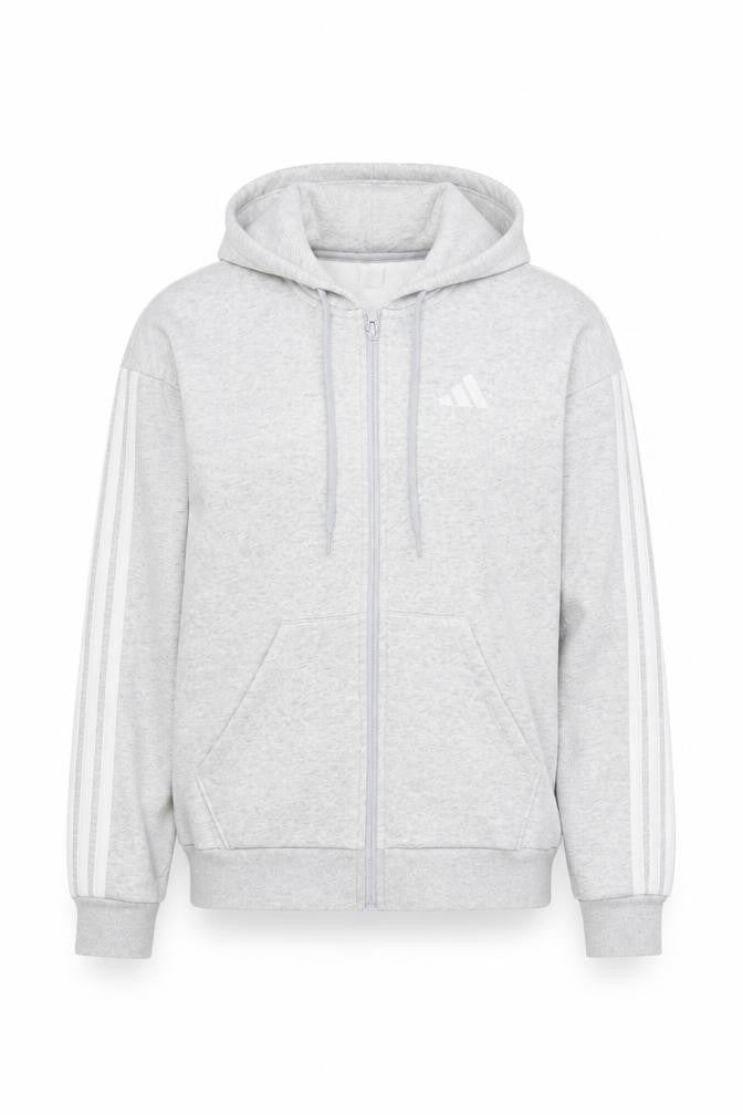 Adidas Women’s Grey XS Full Zip Hooded Logo Hoodie