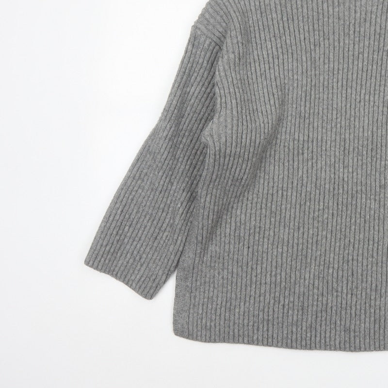 H&M Women’s Grey S Ribbed Roll Neck Long Sleeve Pullover Jumper