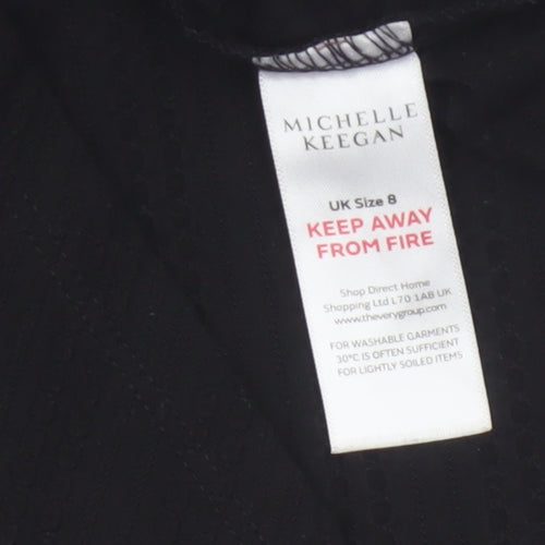Michelle Keegan Women’s Black UK 8 High Neck Stretch Tank Top