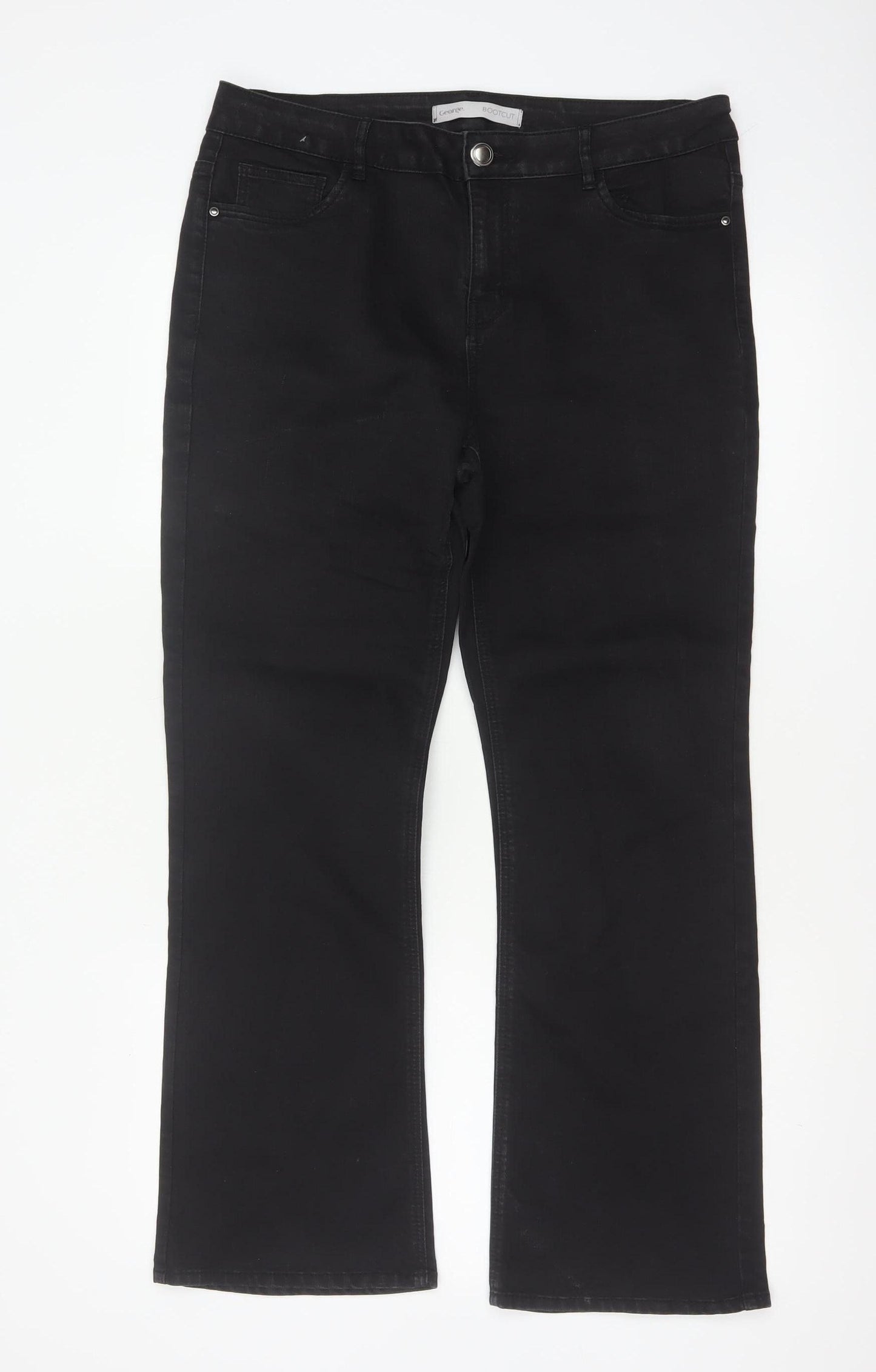 George Women’s Black UK 14 Short Bootcut Stretch Jeans
