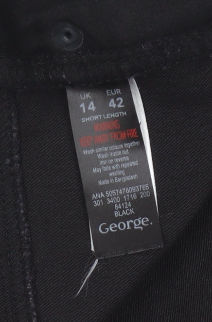 George Women’s Black UK 14 Short Bootcut Stretch Jeans