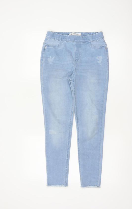 Denim Co Girls Blue Jegging Jeans 11-12 Years 152cm Stretch Ripped