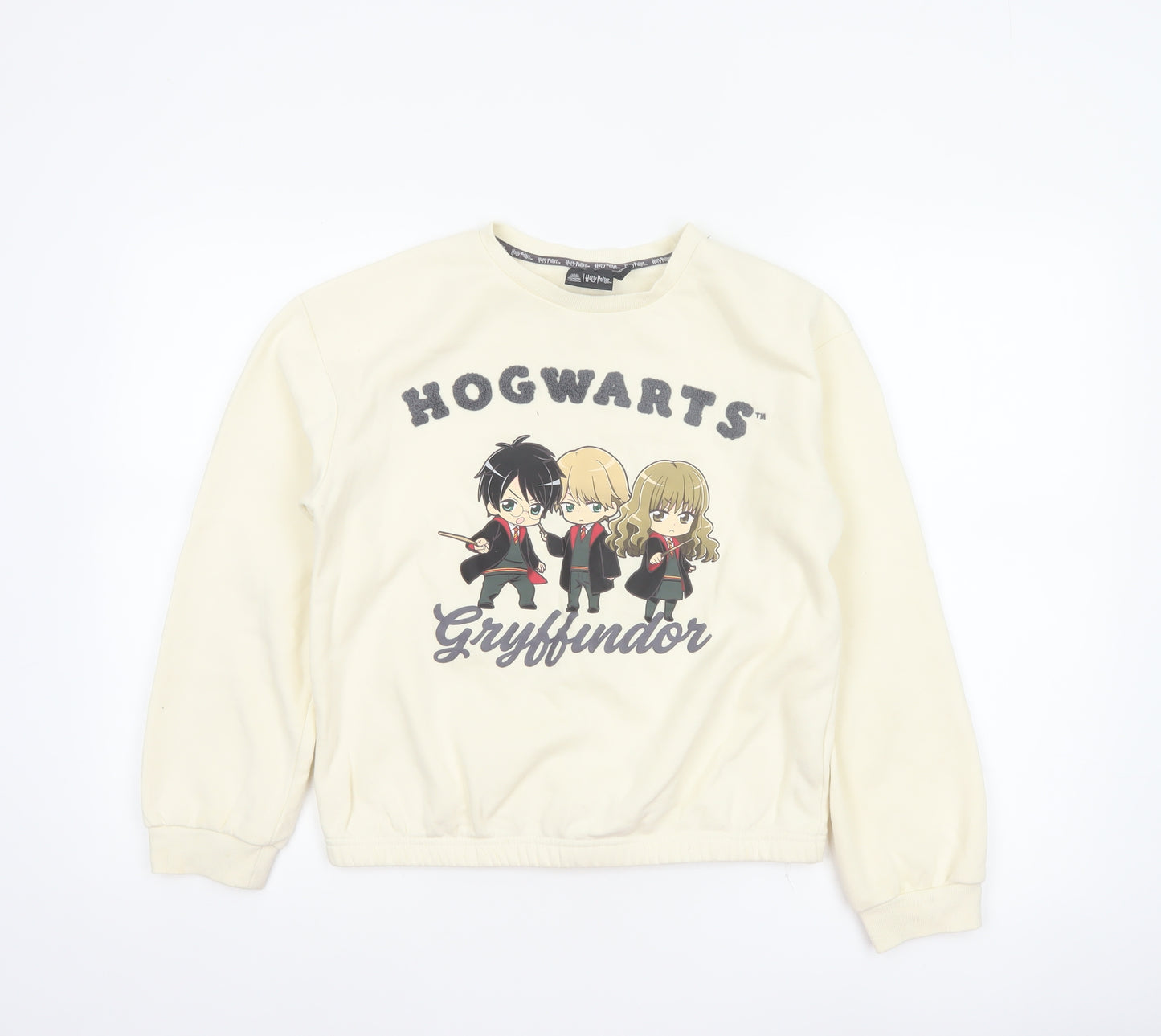 Harry Potter Girls Ivory 12-13 Years Gryffindor Graphic Pullover Sweatshirt
