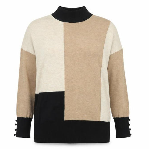 Wallis Women’s Multicoloured UK 12 Colour Block Mock Neck Jumper