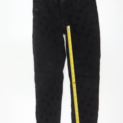 Topshop Moto Women’s Black Polka Dot Skinny Jeans W26 L28 UK 8 Petite