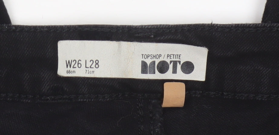 Topshop Moto Women’s Black Polka Dot Skinny Jeans W26 L28 UK 8 Petite