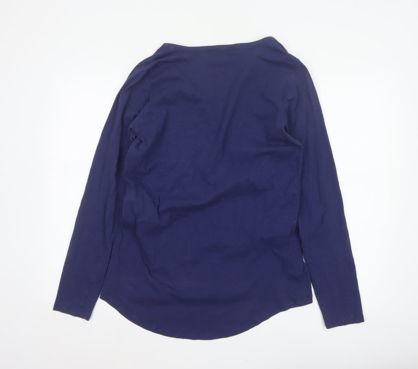 Long Tall Sally Women’s Blue UK 14 Tall Cotton Henley Tunic Blouse
