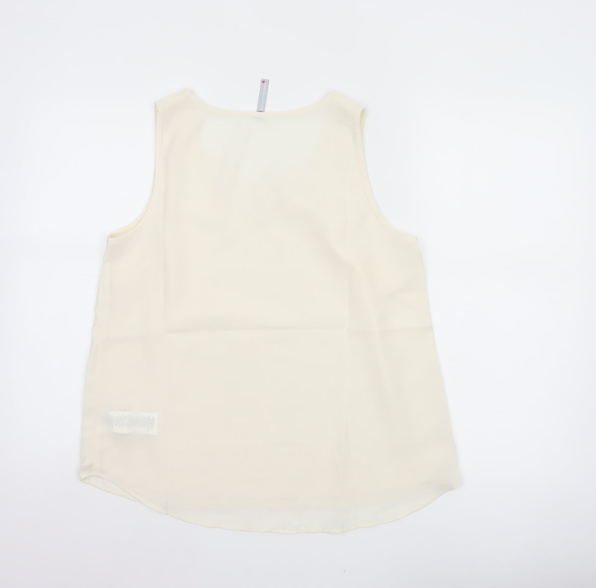 Blancheporte Women Ivory UK 14 Lined Lace V-Neck Camisole Tank Top