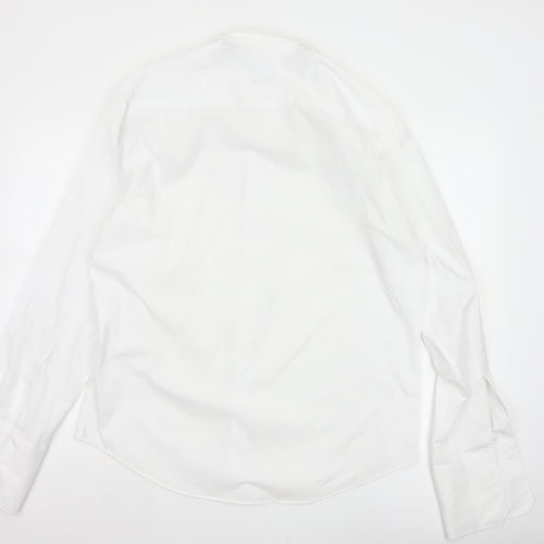 Slaters Men White 16.5 Tailored Slim Formal Dress Shirt French Cuff