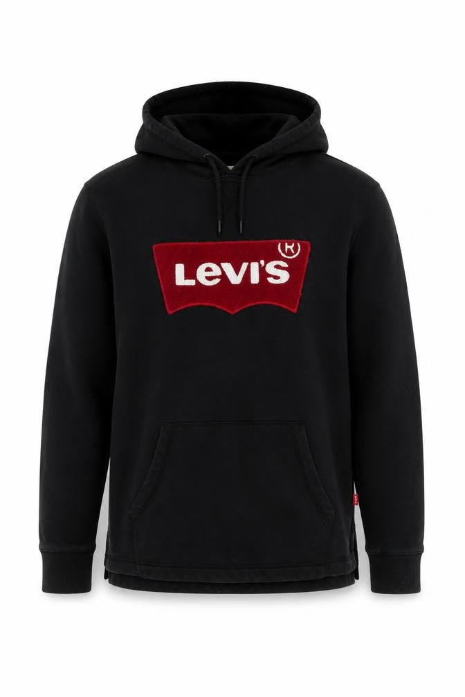 Levi's Men's Black M Pullover Hoodie Embroidered Logo Cotton Blend