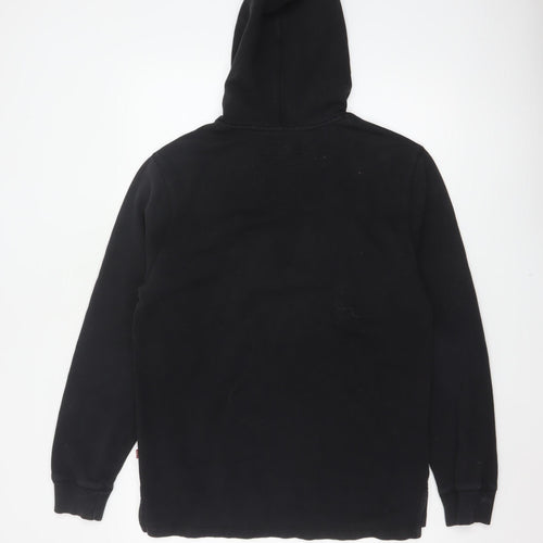 Levi's Men's Black M Pullover Hoodie Embroidered Logo Cotton Blend