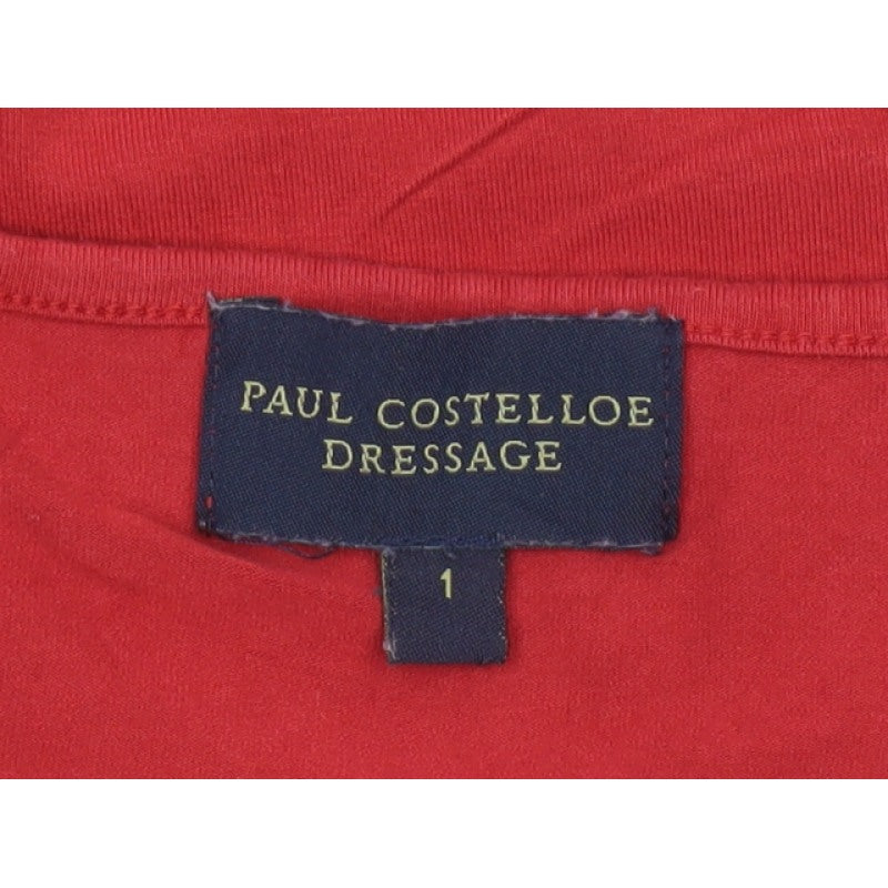 Paul Costelloe Dressage Women Red UK 10 Square Neck Jersey Top