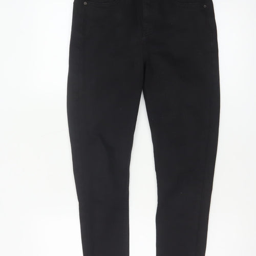 Topshop Women Black UK 10 Jamie High Rise Skinny Jeans W28 L30