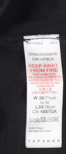 Topshop Women Black UK 10 Jamie High Rise Skinny Jeans W28 L30