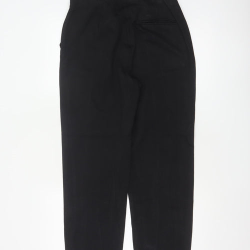 Marks & Spencer Women Black UK 12 Regular Straight Dress Trousers