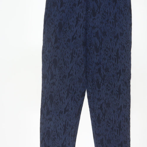 Dennis by Dennis Basso Women’s Blue Animal Print Pull-On Trousers UK 10