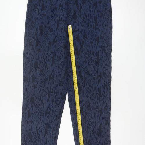 Dennis by Dennis Basso Women’s Blue Animal Print Pull-On Trousers UK 10