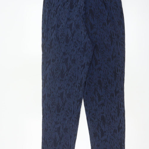 Dennis by Dennis Basso Women’s Blue Animal Print Pull-On Trousers UK 10
