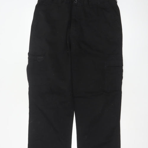 Lee Cooper Men’s Black 34R Cargo Workwear Trousers W34 Regular