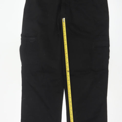 Lee Cooper Men’s Black 34R Cargo Workwear Trousers W34 Regular