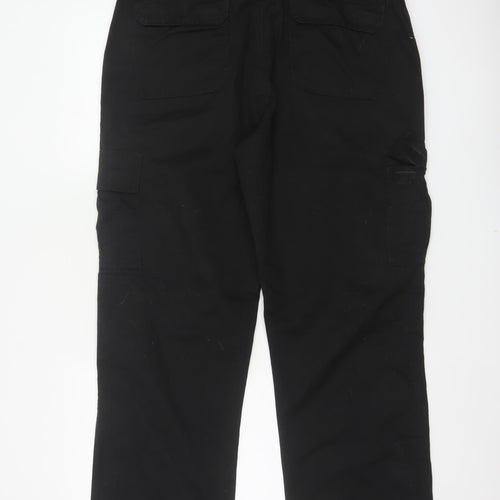 Lee Cooper Men’s Black 34R Cargo Workwear Trousers W34 Regular