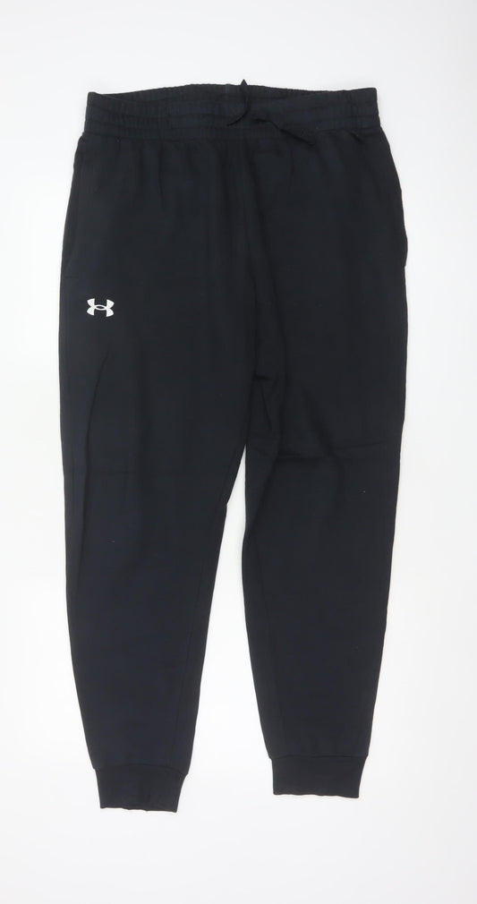 Under Armour Men’s Black L Jogger Sweatpants Cotton Drawstring