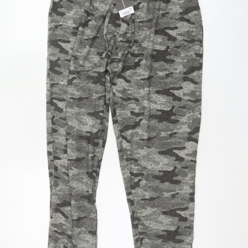 Dorothy Perkins Women Grey Camo Jogger Trousers UK 10 Elastic Waist