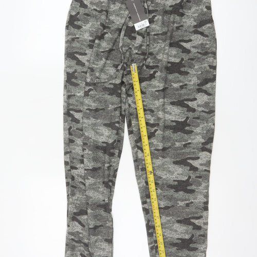 Dorothy Perkins Women Grey Camo Jogger Trousers UK 10 Elastic Waist