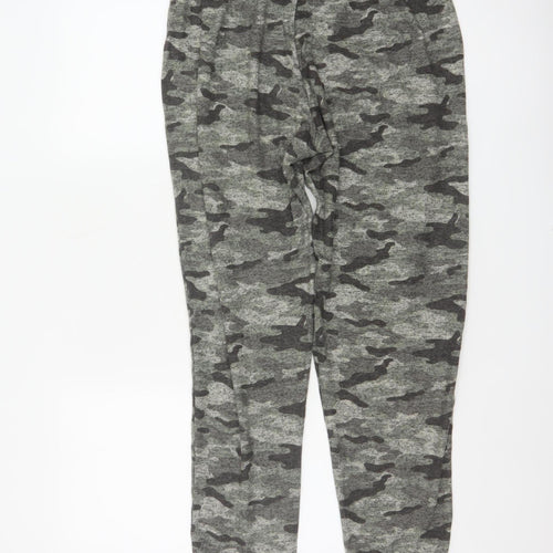 Dorothy Perkins Women Grey Camo Jogger Trousers UK 10 Elastic Waist
