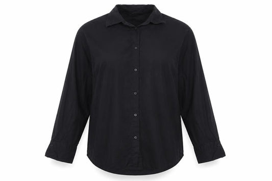 Zara Women’s Black Size S Classic Collared Long Sleeve Button-Up Shirt