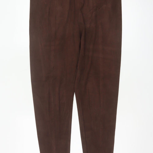 Marks and Spencer Women Brown Size 16 Regular Tapered Stretch Trousers