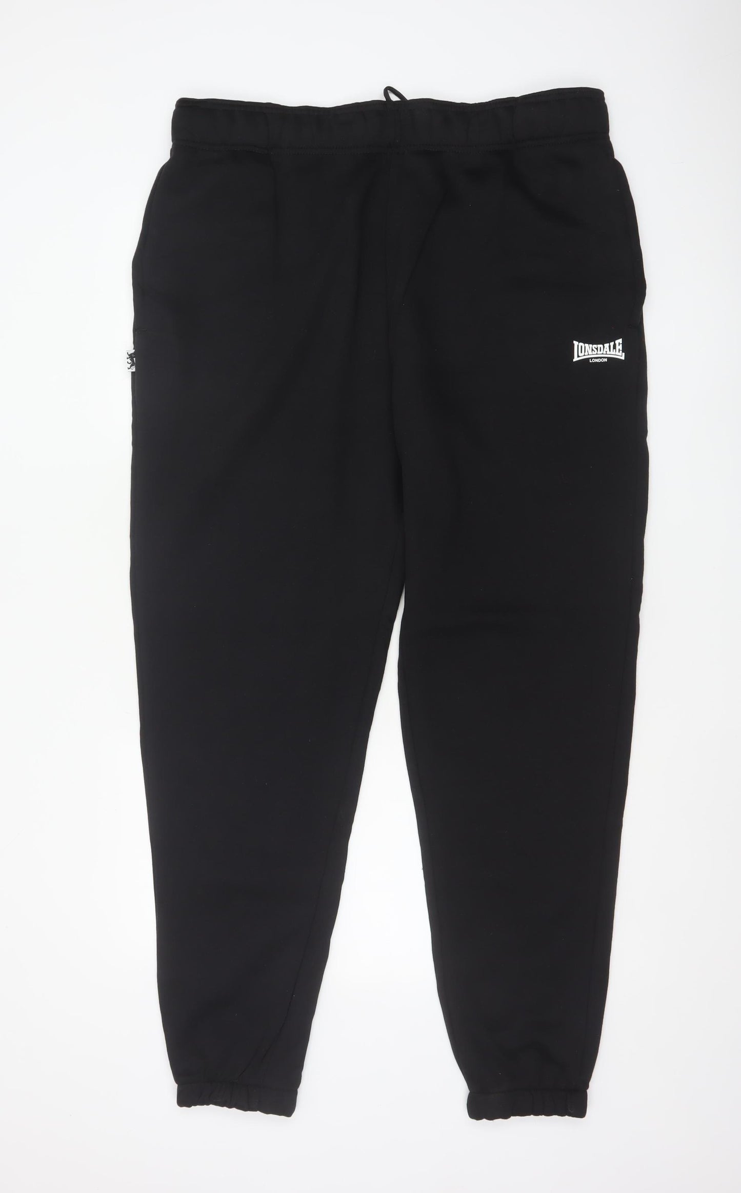 Lonsdale Men’s Black 3XL Logo Cuffed Jogger Trousers