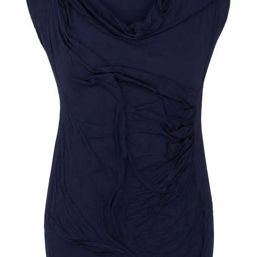 Phase Eight Women Blue UK 14 Cowl Neck Viscose Tunic Blouse
